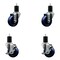Service Caster 3.5'' SS Solid Poly Wheel Swivel 1-3/4'' Expanding Stem Caster Set 2 Brakes, 4PK SCC-SSEX20S3514-SPUS-2-TLB-2-134 - alternate 1